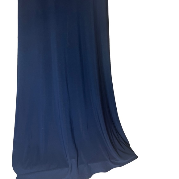 Betsy Adams Navy Gold Grecian Gown - Picture 11 of 16